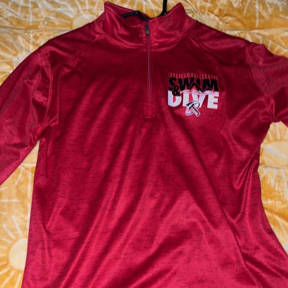Red Crewneck Jacket